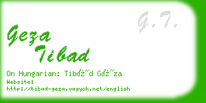 geza tibad business card